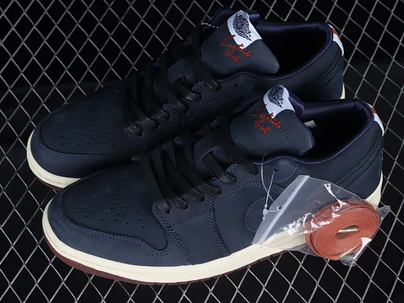 All categories Air Jordan Jordan series basketball shoes Air Jordan 1 Low G version pure original Eastside Golf x Air Jordan 1 Low AJ1 Joe 1 golf black blue low-top casual sneakers DV1759-448